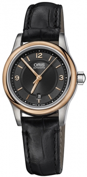 Buy this new Oris Classic Date 28.5mm 01 561 7650 4334-07 5 14 11 ladies watch for the discount price of £639.00. UK Retailer.
